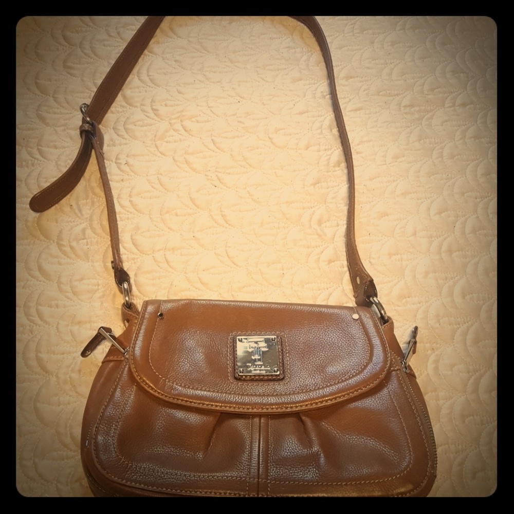 Vintage Tan Tignanello Crossbody Bag
